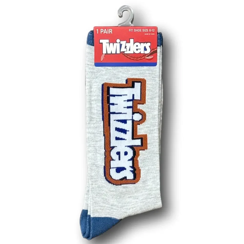 3/$20 Chocolate Twizzlers Retro Candy Funny Novelty Crew Socks - NWT